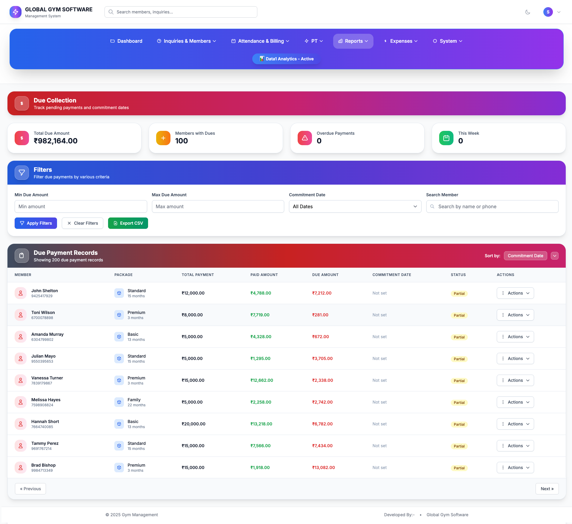 Due Payment Collection